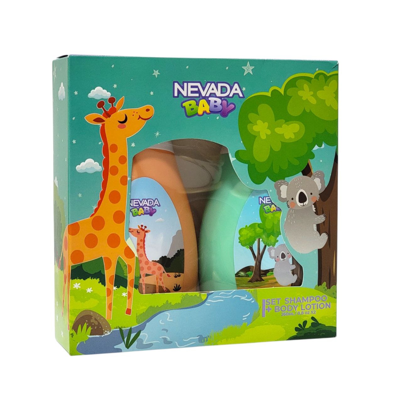 SET DE SHAMPOO Y ACONDICIONADOR NEVADA BABY 260ML X 2PCS