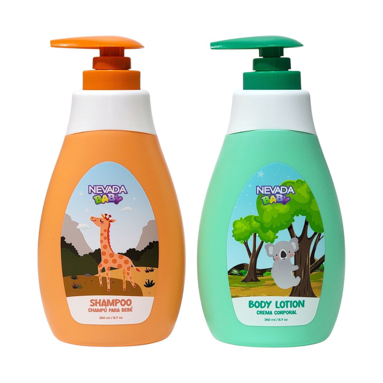 SET DE SHAMPOO Y ACONDICIONADOR NEVADA BABY 260ML X 2PCS