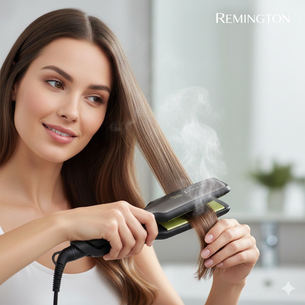PLANCHA PARA EL CABELLO SHINE THERAPY AGUACATE CON MACADAMIA REMINGTON