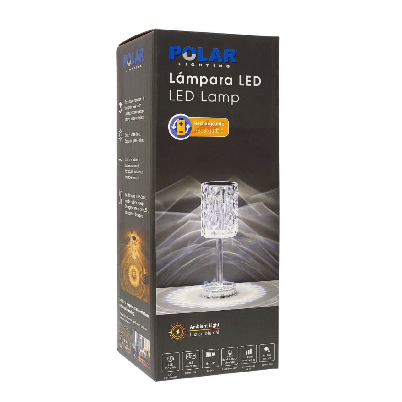 LAMPARA DE MESA INALÁMBRICA POLAR 12X26CM