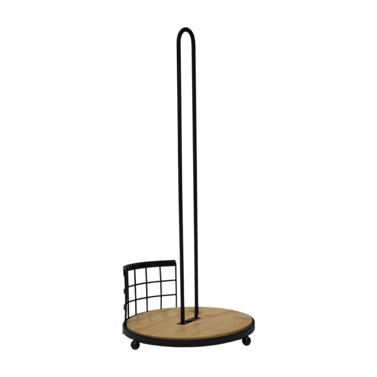 SOPORTE VERTICAL PARA PAPEL TOALLA DE COCINA CON BAMBU LOTUS 15X33CM