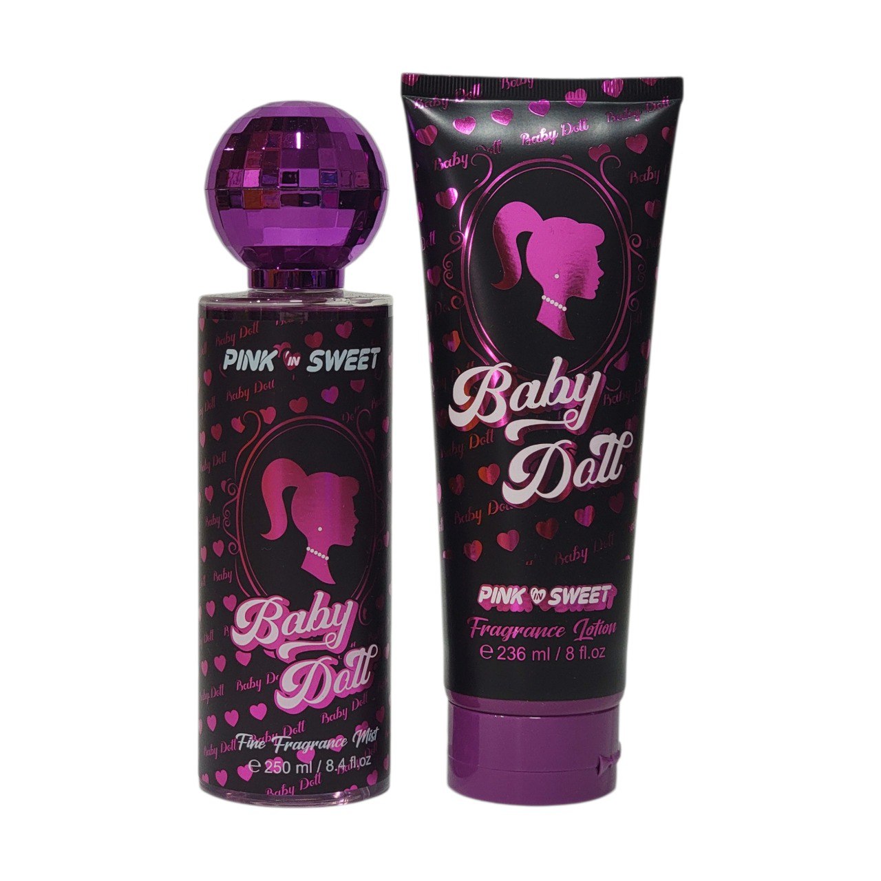SET PINK IN SWEET BABY DOLL SPLASH 250ML CREMA CORPORAL 236ML (M)