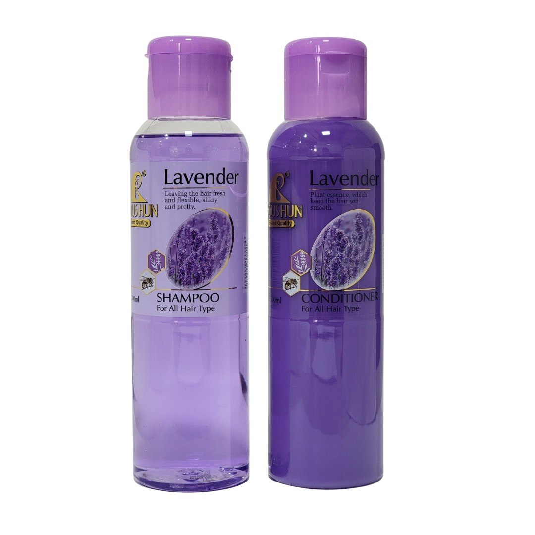 SHAMPOO Y ACONDICIONADOR CON EXTRACTO DE LAVANDA ROUSHUN 500MLX2