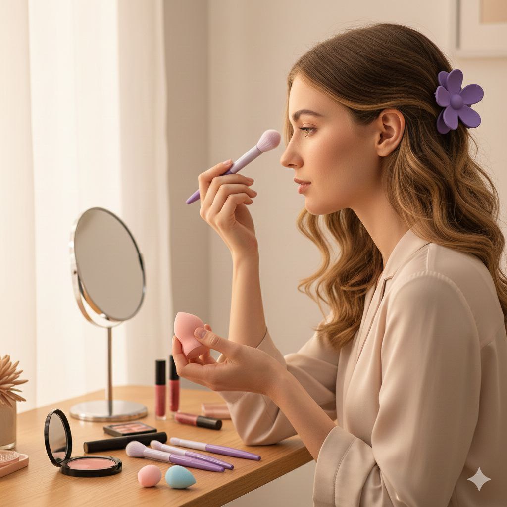 SET DE BROCHAS DE MAQUILLAJE SWEET BEAUTY 12X9CM