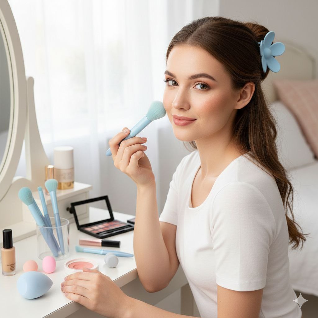 SET DE BROCHAS DE MAQUILLAJE SWEET BEAUTY 12X9CM