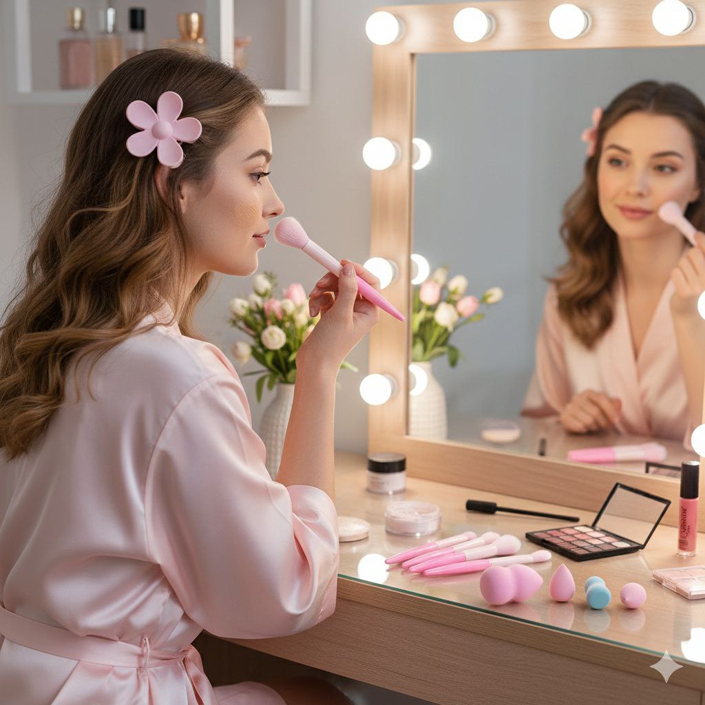 SET DE BROCHAS DE MAQUILLAJE SWEET BEAUTY 12X9CM