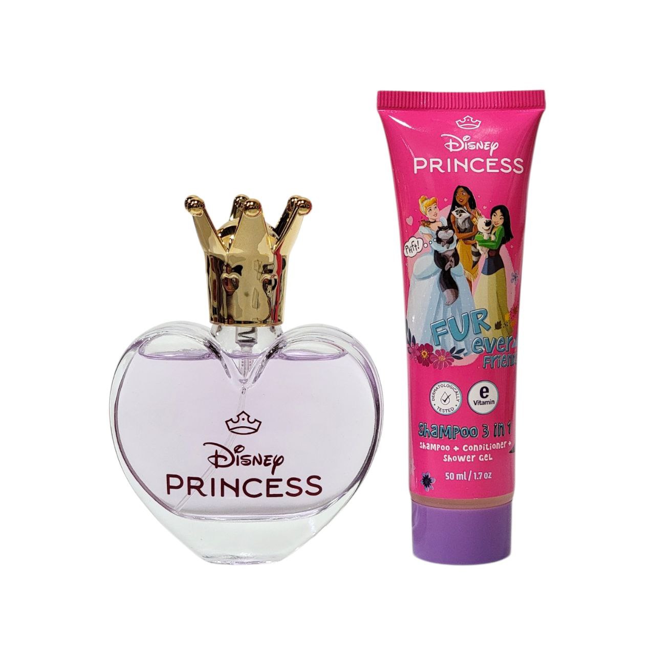 SET DE SHAMPOO 3 EN 1 Y PERFUME DE NIÑA DISNEY PRINCESAS EDT 50ML X 2PCS (M)