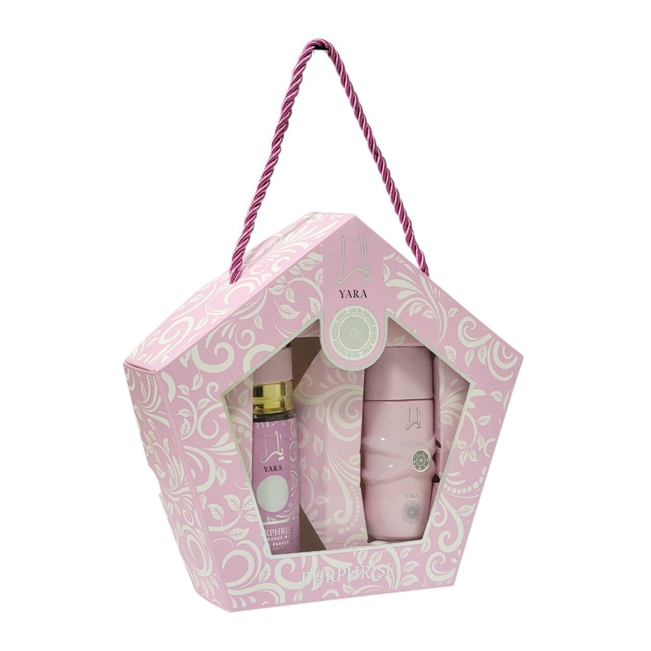 MINI SET YARA BURPHRISE PERFUME 35ML SPLASH 88ML (M) (AROMA SIMILAR A YARA LATTAFA)