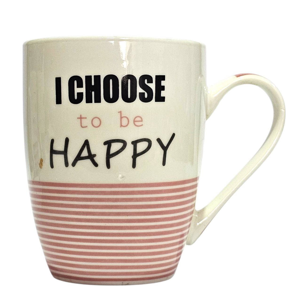 TAZAS DISEÑO ALEGRE EN BLANCO, ROSA Y NEGRO 9CM