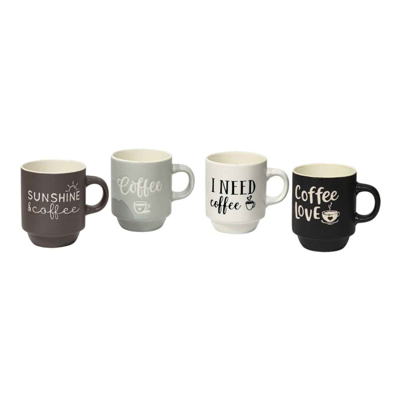 SET DE TAZAS DE ESPRESSO 4PCS LIFEART 6X7CM 120ML