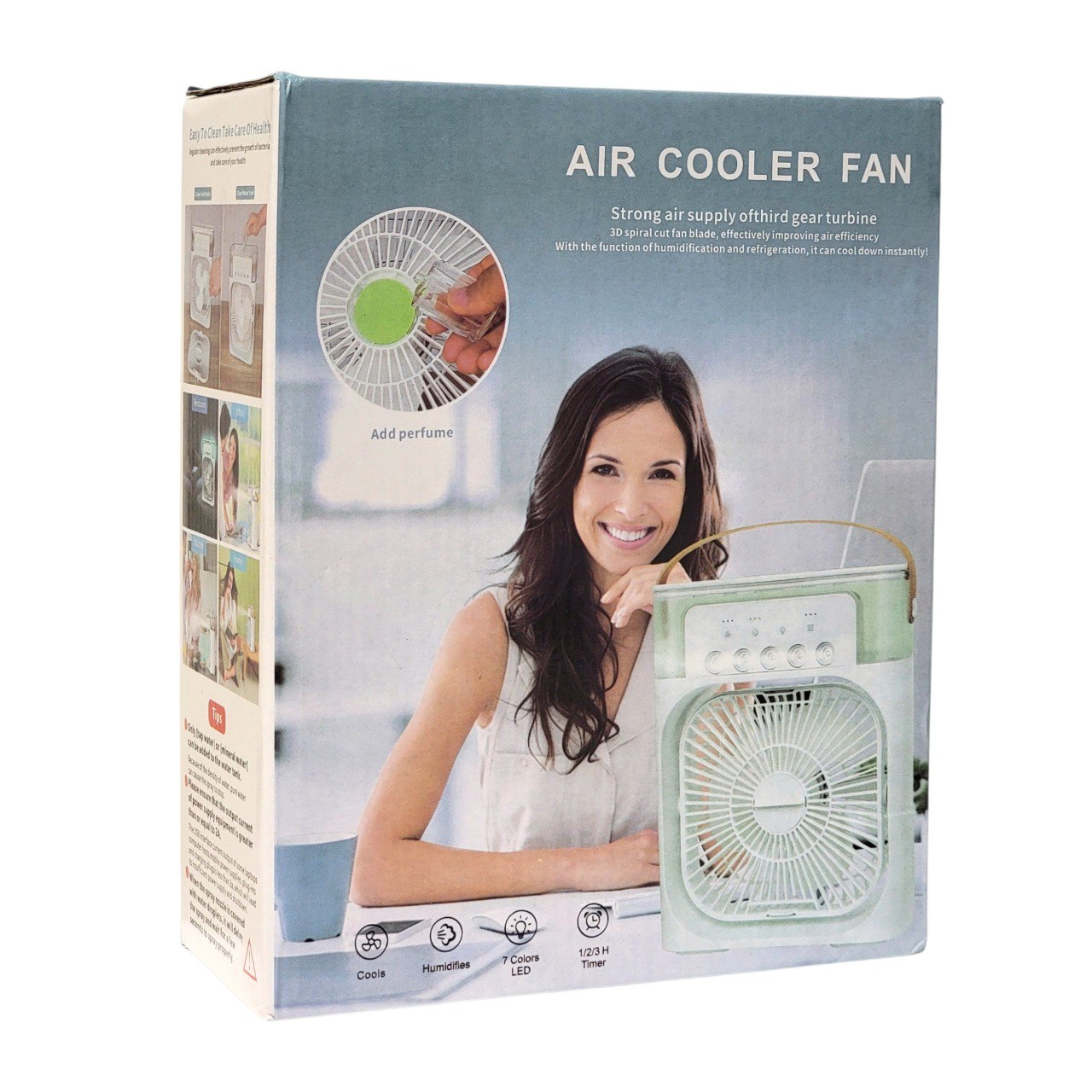 VENTILADOR PORTATIL INCLUYE ASA DE TRANSPORTE Y CONEXION DE USB 2 ESTILOS 20X26CM