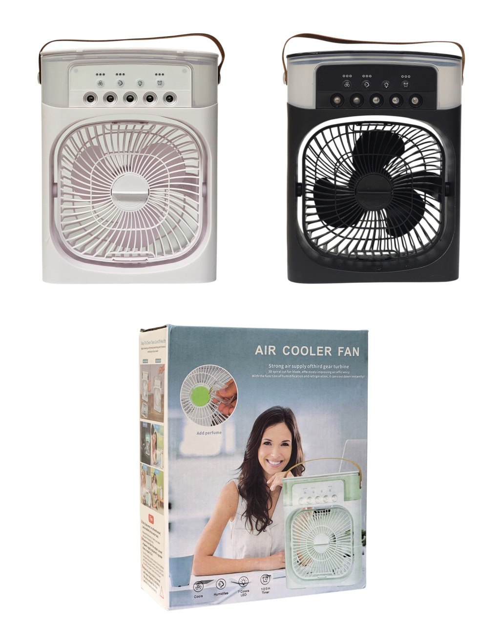 VENTILADOR PORTATIL INCLUYE ASA DE TRANSPORTE Y CONEXION DE USB 2 ESTILOS 20X26CM