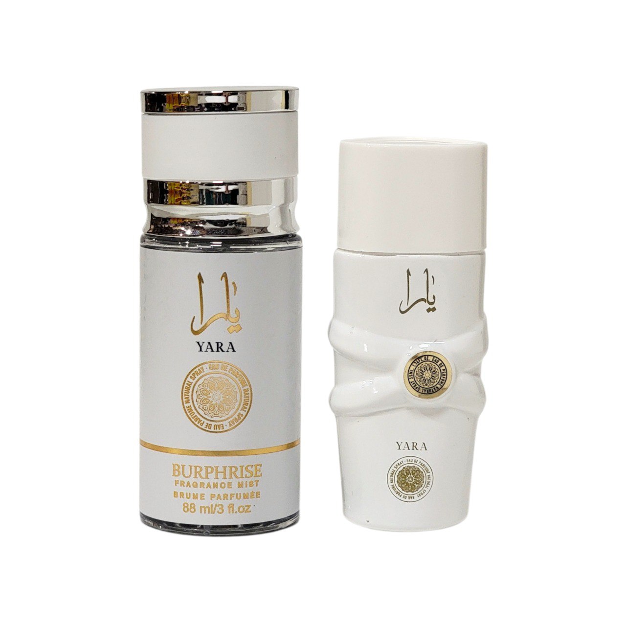 MINI SET YARA MOI BURPHRISE PERFUME 35ML SPLASH 88ML (M) (AROMA SIMILAR A YARA MOI LATTAFA)