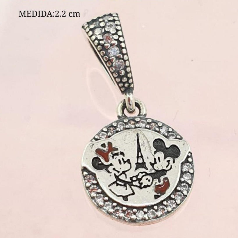 PCHARM2715 COLGANTE DE MINNIE Y MICKEY MOUSE EN PARIS