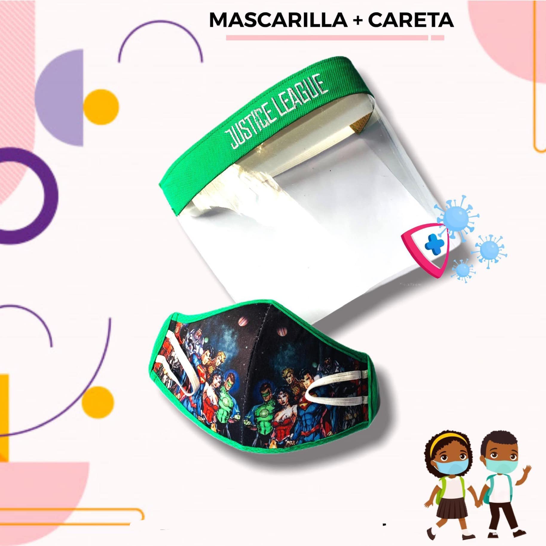 CARETA  DE NIÑO CON MASCARILLA