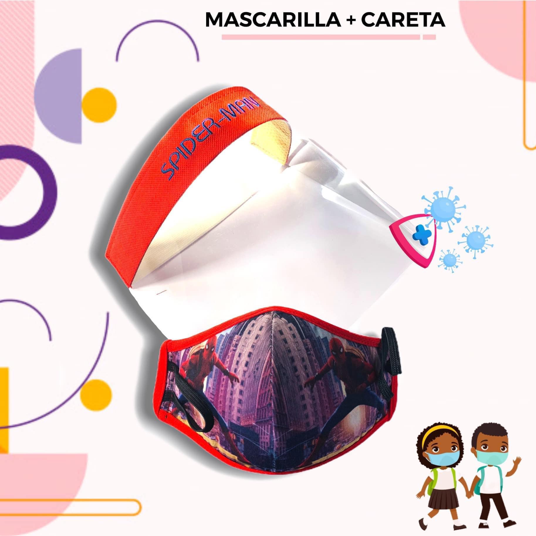 CARETA  DE NIÑO CON MASCARILLA