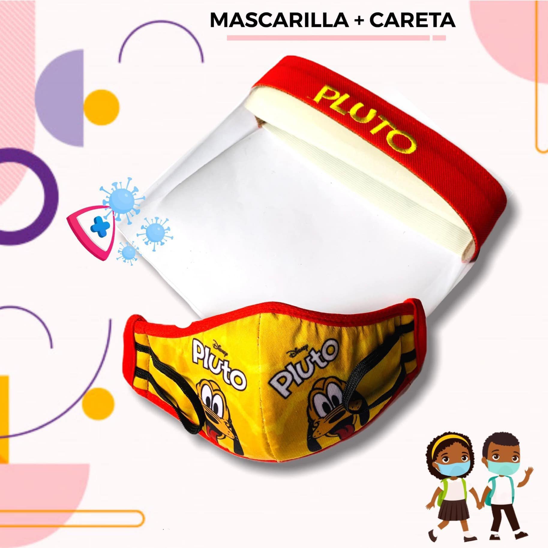 CARETA  DE NIÑO CON MASCARILLA