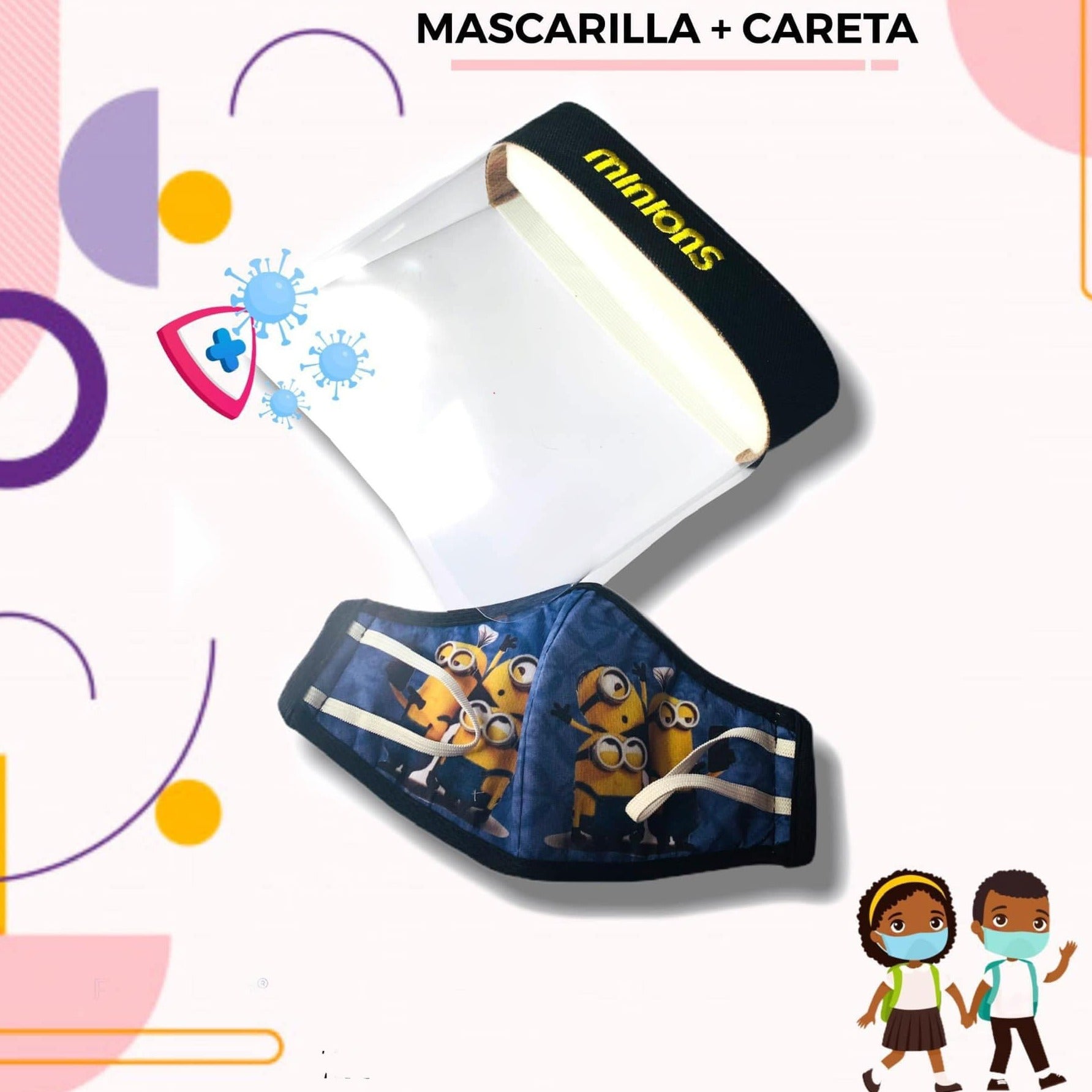 CARETA  DE NIÑO CON MASCARILLA