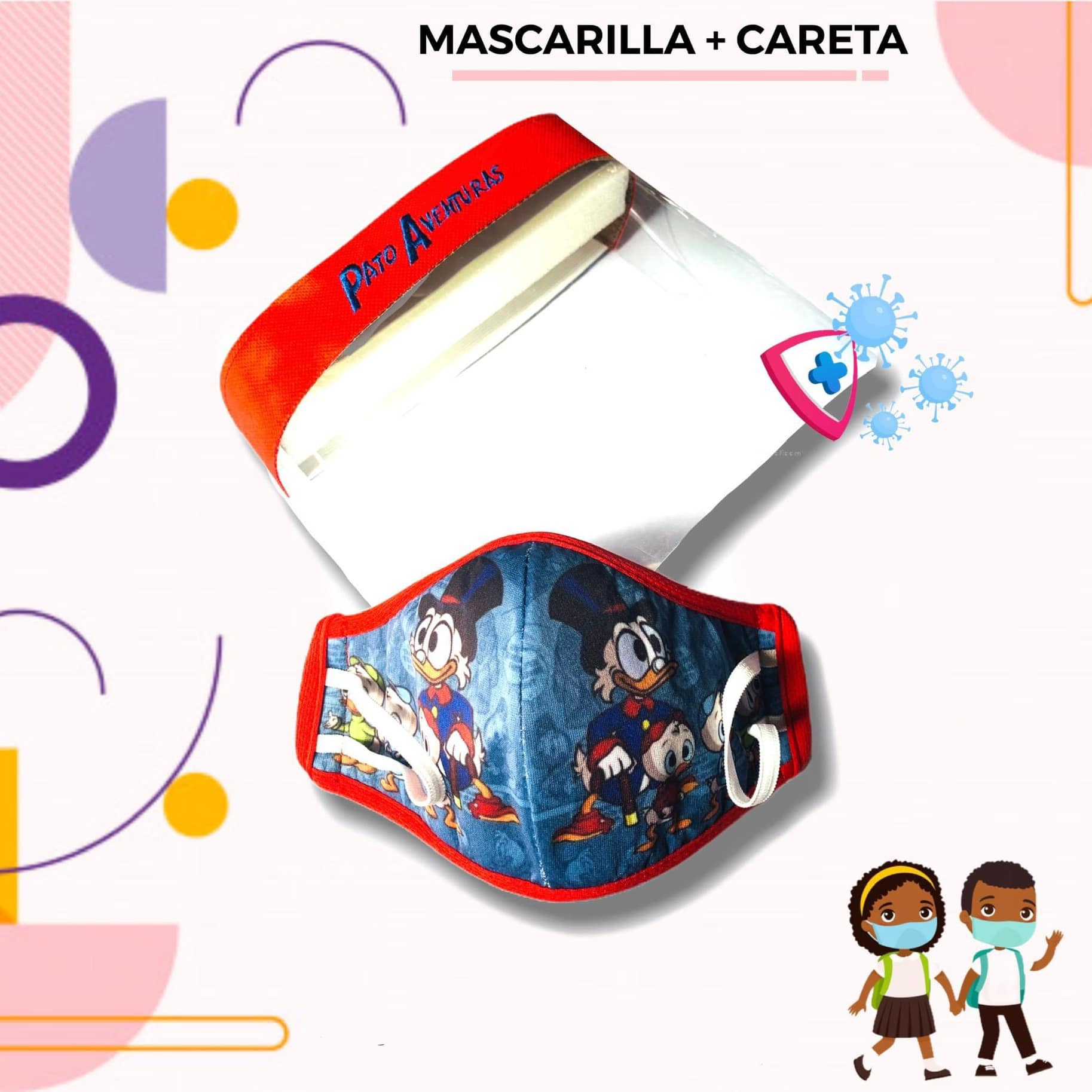 CARETA  DE NIÑO CON MASCARILLA