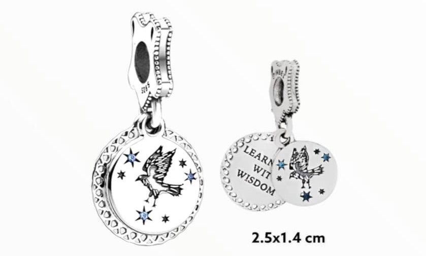 PCHARM2252 COLGANTE DOBLE AGUILA Y MENSAJE (APRENDER CON SABIDURIA)