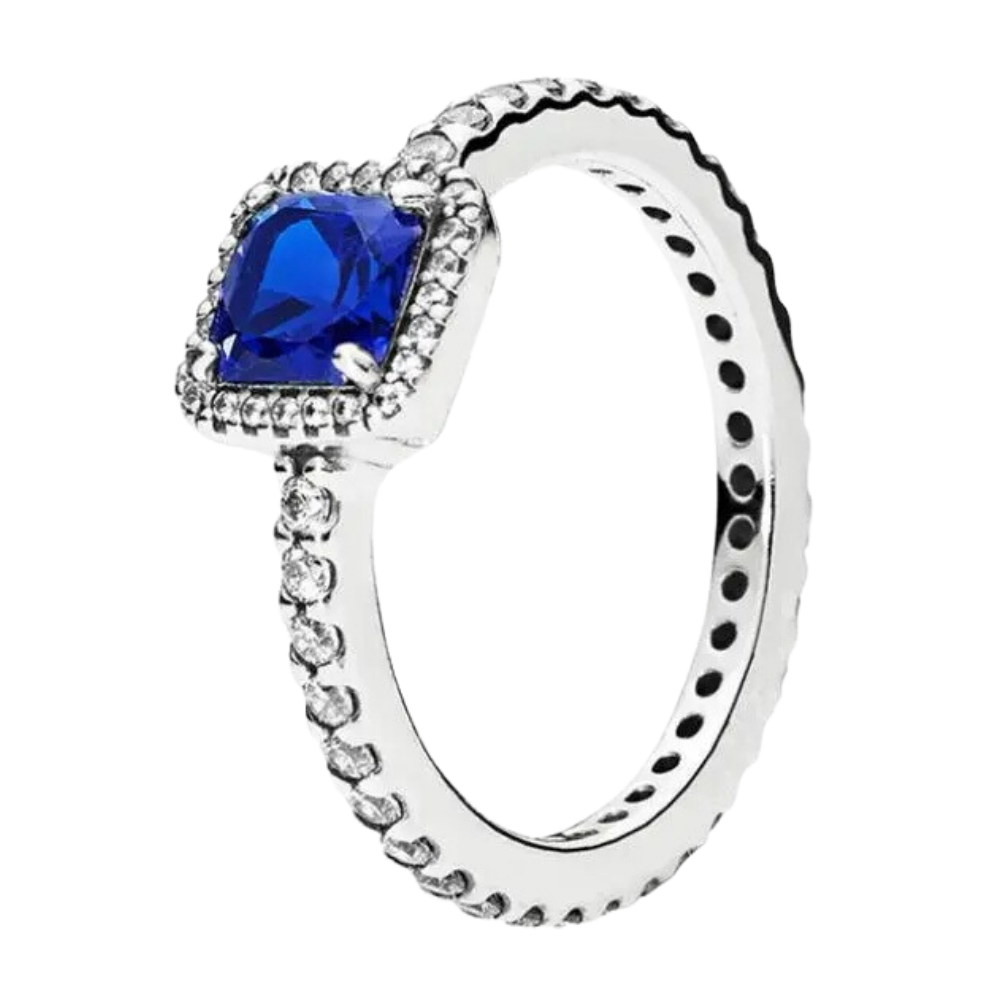 PANI1466 ANILLO PIEDRA AZUL PANDORA, PLATA 925