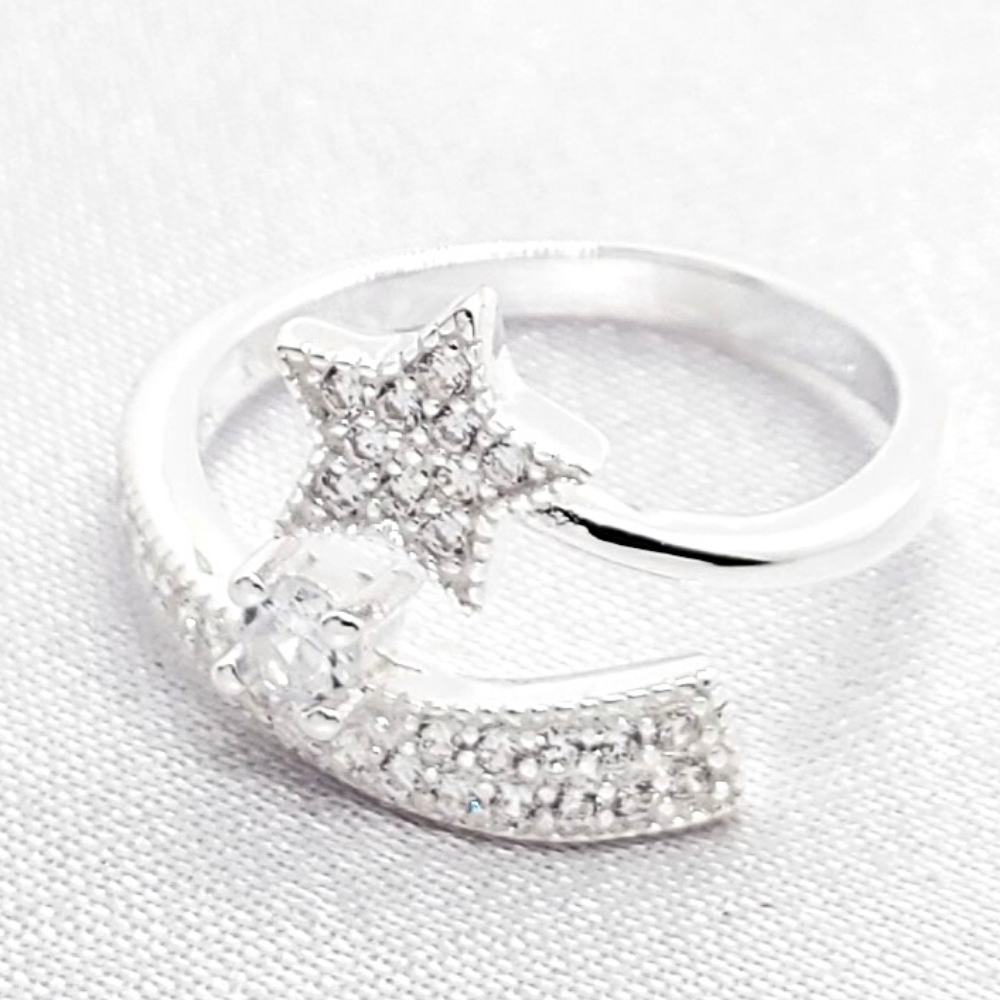 PANI1933 ANILLO DE ESTRELLA AJUSTABLE, PLATA 925