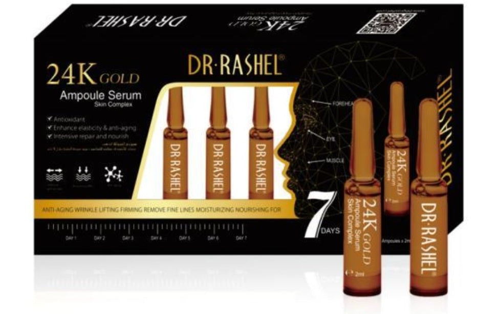 SUERO FACIAL DE AMPOLLA DE ORO 24K DR RASHEL