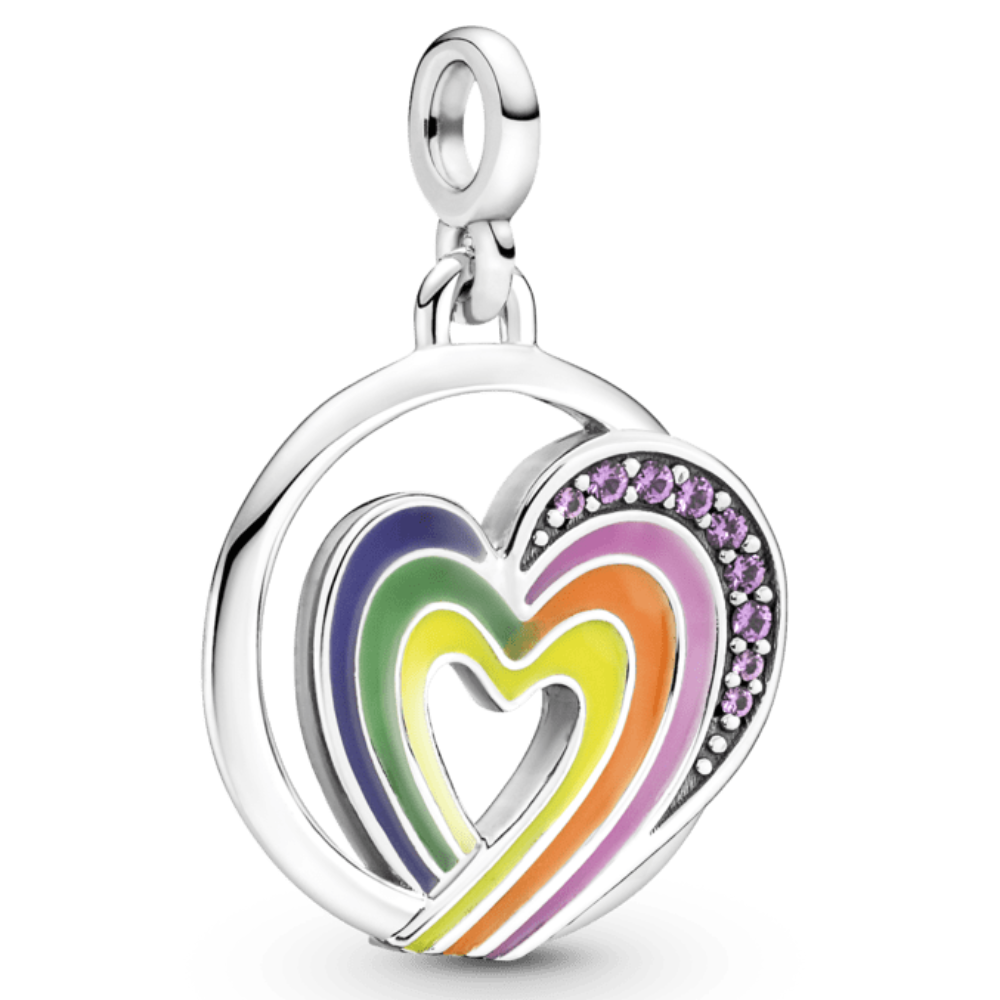 PCHARM2925 COLGANTE DE CORAZON ARCOIRIS