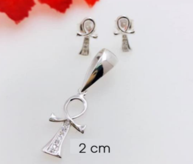 PSET1628 SET NIÑA CON ZIRCONIA BLANCO PLATA 9.25