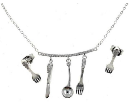 PSET2201 SET CHEFS COCINA COCINERO PROFESION CON ZIRCONIA BLANCO PLATA 9.25