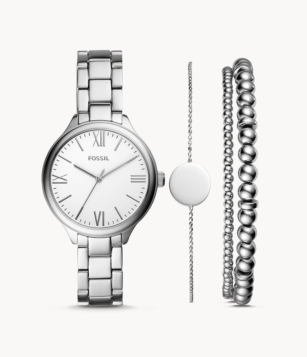 RELOJ Y PULSERAS ORIGINALES FOSSIL PARA MUJER