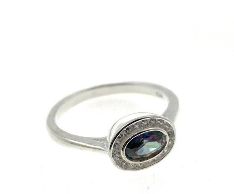 PANI1495 ANILLO OVALADO TORNASOL, PLATA 925