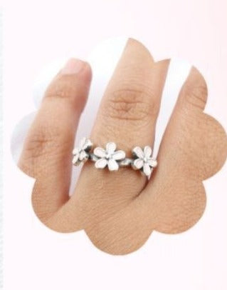 PANI1619A ANILLO FLORES ROSADAS PANDORA, PLATA 925