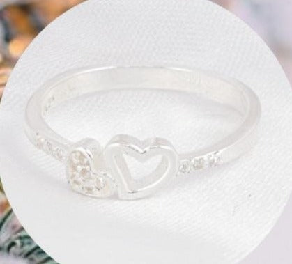 PANI1630 ANILLO CORAZONES CON CIRCONES, PLATA 925