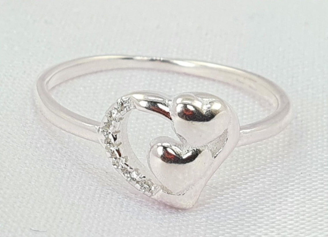 PANI1685 ANILLO CORAZON, PLATA 925