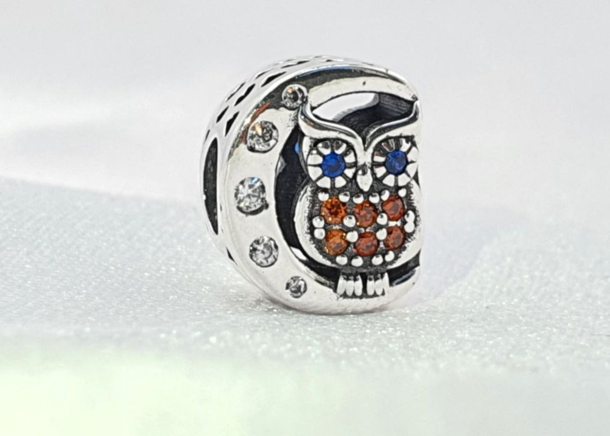 PCHARM2669  LUNA CRECIENTE Y BUHO