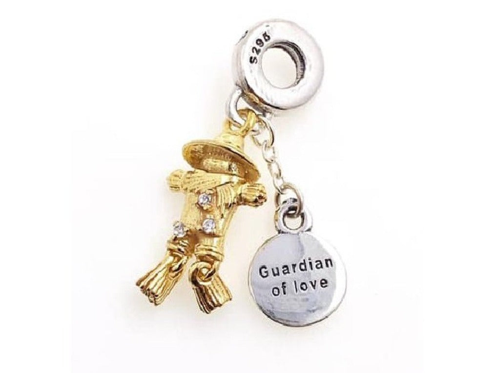 PCHARM323  COLGANTE DE ESPANTAPAJARO CON FRASE GUARDIAN DEL AMOR