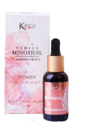 ACEITE PARA EL CABELLO TONICO MINOXIDIL CON ARANDANOS NEGROS PARA EL CRECIMIENTO DEL PELO KARICIA 30ML