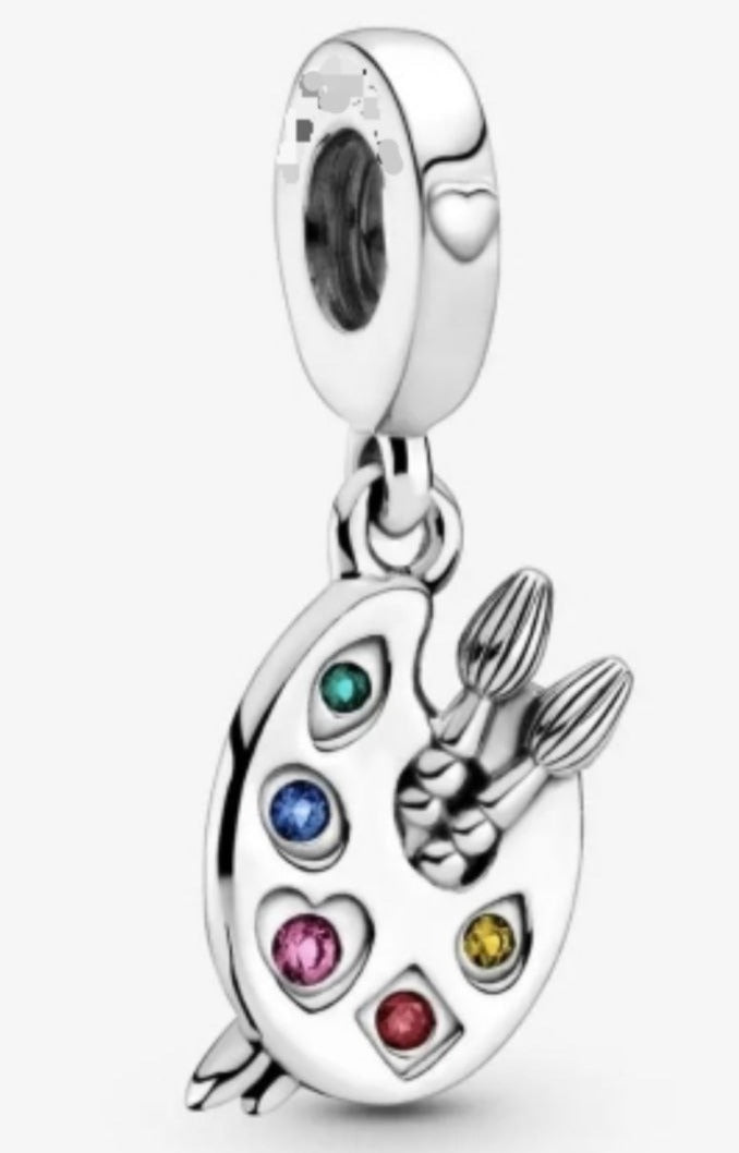 PCHARM2753 COLGANTE PINCELES Y PALETA DE COLORES