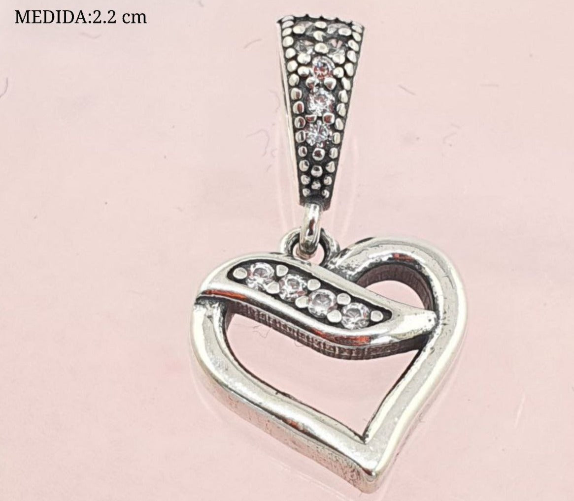 PCHARM2783 COLGANTE DE CORAZON CON CIRCONES