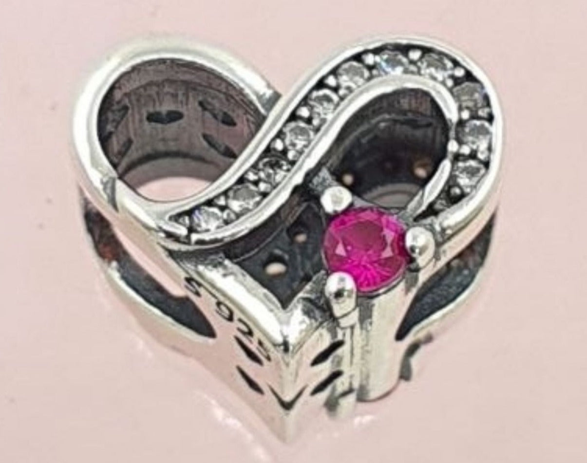 PCHARM2796#1 CORAZON CON INFINITO EN MEDIO
