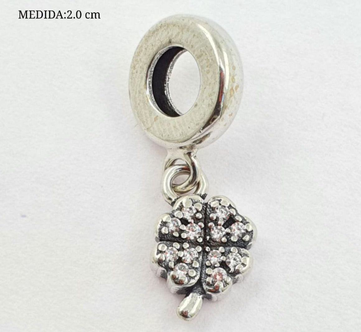 PCHARM2748  COLGANTE TREBOL DE CUATRO HOJAS