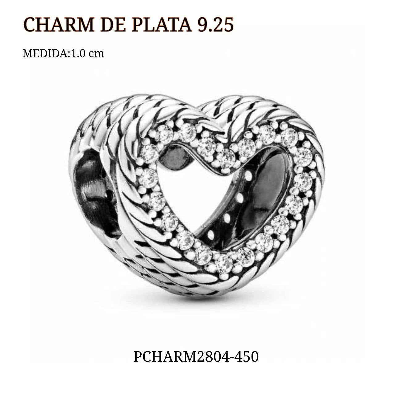 PCHARM2804  CORAZON CON CIRCONES AL REDEDOR