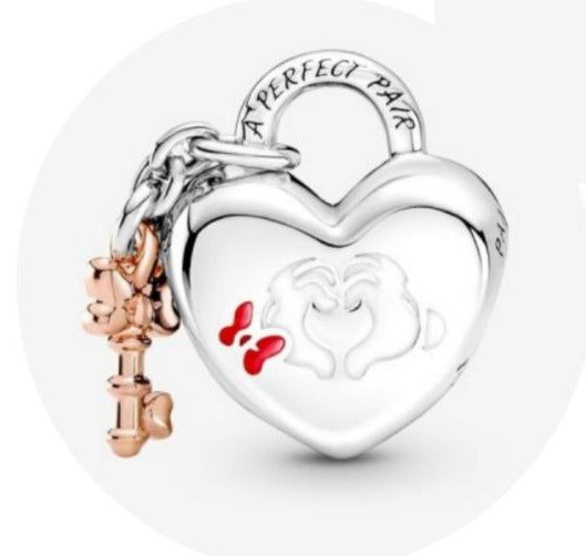 PCHARM2847#1 CORAZON Y LLAVE DE MICKEY MOUSE