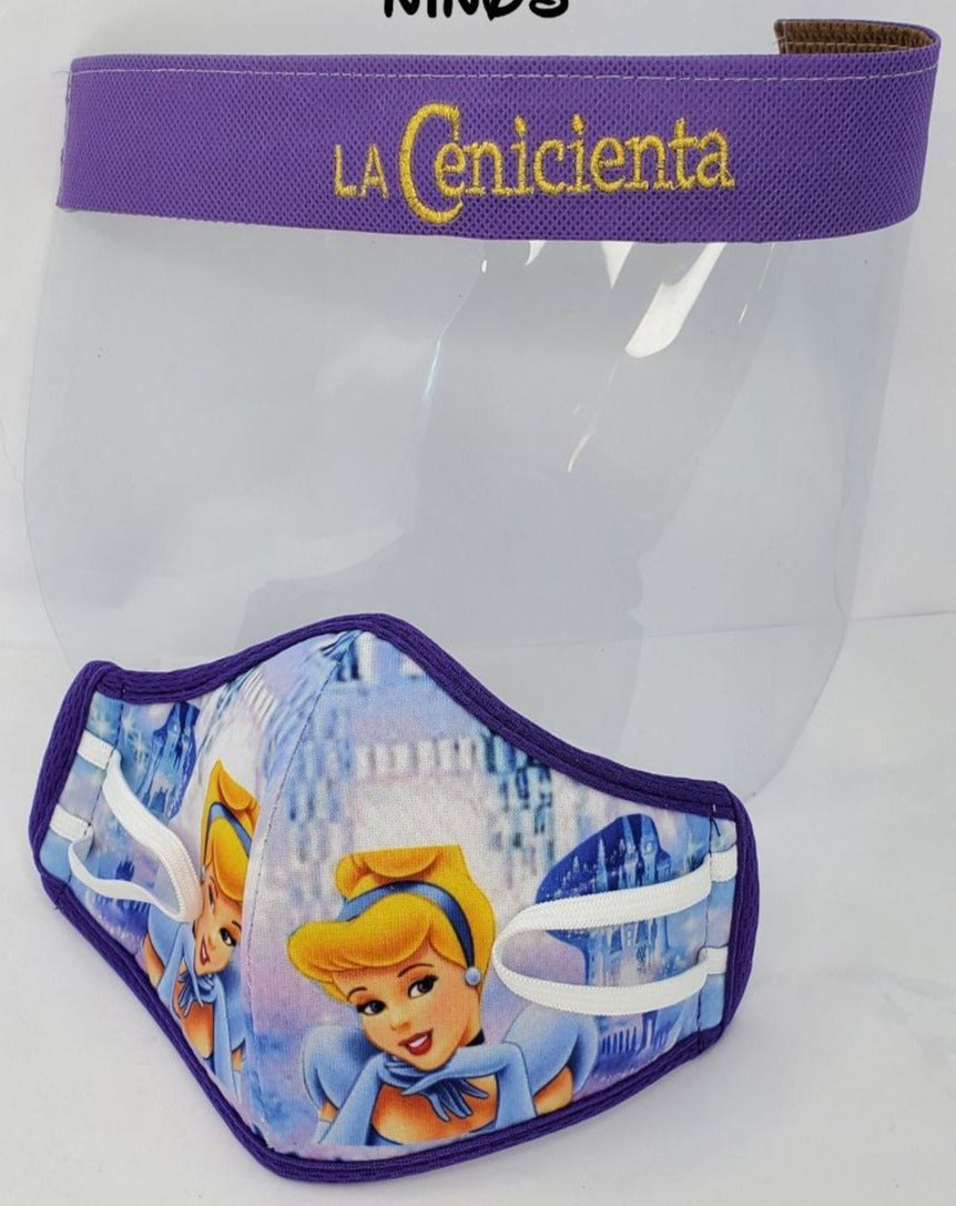 CARETA DE NIÑA CON MASCARILLA