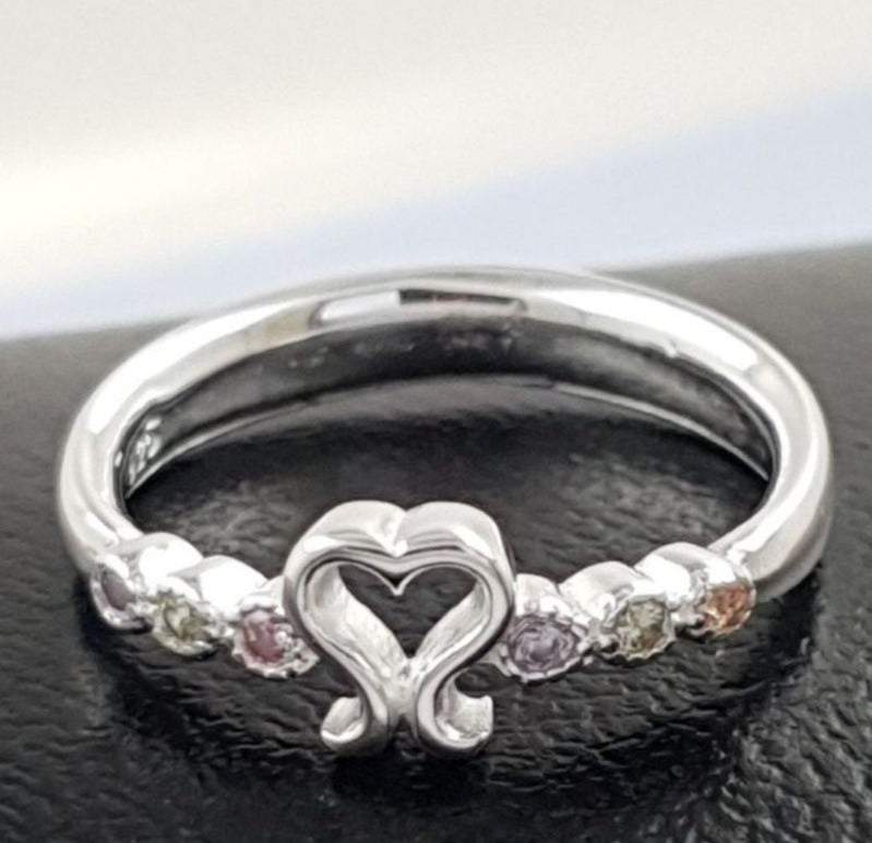 PANI1790A ANILLO CORAZON CON CIRCONES PLATA 925