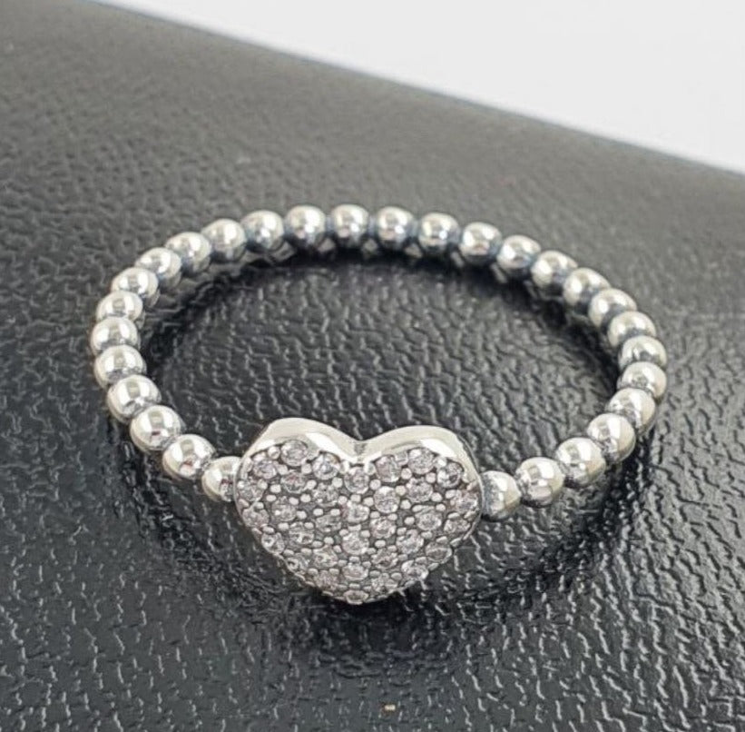 PANI1709 ANILLO CORAZON, PLATA 925